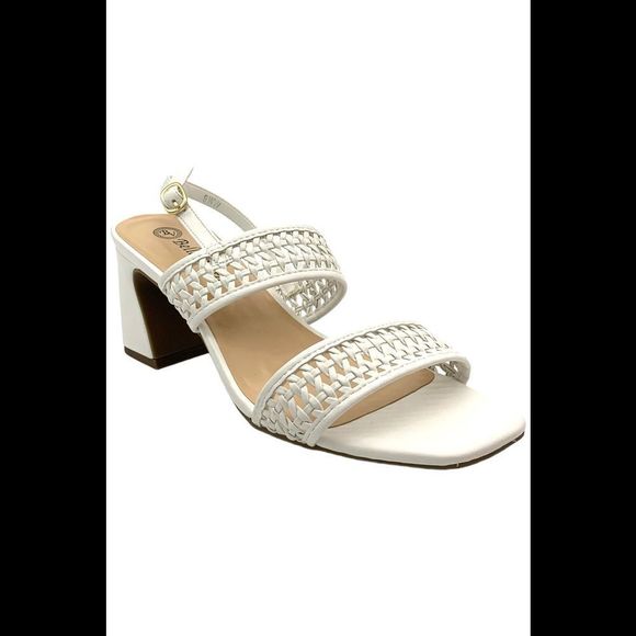 Bella Vita Women's Xannon Block Heel Sandals White - Wide - Picture 1 of 3